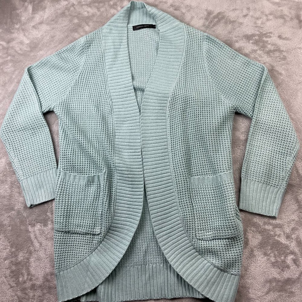 Merokeety Long Sleeve Open Front Knit Sweater Cardigan Women's Large